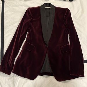 Alice + Olivia velvet tuxedo suit. Blazer size 4, pants size 6. Sold as suit